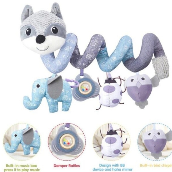 Like New Plush Fox Spiral Activity Toy for Car Seats and Strollers - Picture 5 of 11